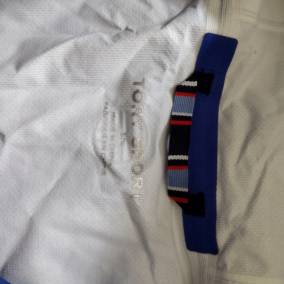 TORY BURCH SPORT Color Block Running Jacket, Cobalt Navy Blue, Size Large - Picture 5 of 7